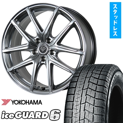 245/45R20 スタッドレスタイヤ ホイール4本セット (クラウン セダン用) YOKOHAMA アイスガード シックスIG60 ZPS TOPY ロンギヌス RE-X 20インチ