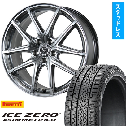 225/60R18 スタッドレスタイヤ ホイール4本セット ウィンター アイスゼロアシンメトリコ (5/120車用) TOPY ロンギヌス RE-X トヨタ・レクサス車専用 18インチ