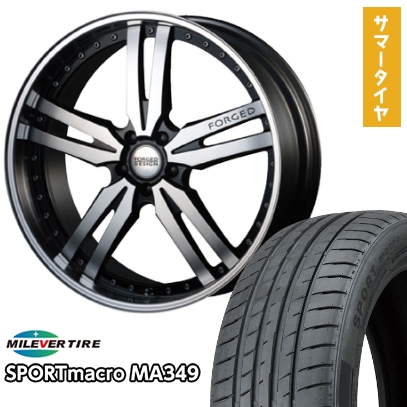 255/35R20 夏タイヤ ホイール4本セット MILEVER スポーツマクロ MA349 (5/114車用) MZ SPEED FORGEDデザイン 768 20インチ