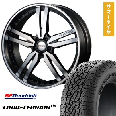 285/45R22 夏タイヤ ホイール4本セット ランクル200 BFグッドリッチ トレールテレーンT/A ORBL MZ SPEED FORGEDデザイン 768 22インチ