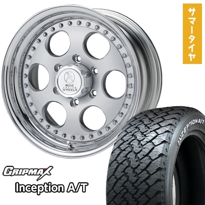 265/70R16 夏タイヤ ホイール4本セット GRIPMAX インセプション A/T RWL(限定) (6/139車用) ELFORD ブラッドストック 3P 16インチ