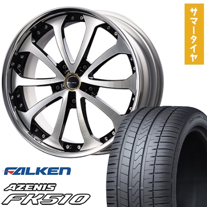 265/35R22 夏タイヤ ホイール4本セット FALKEN アゼニス FK510 SUV (5/114車用) MZ SPEED ジュノウ バベル FORGED 22インチ