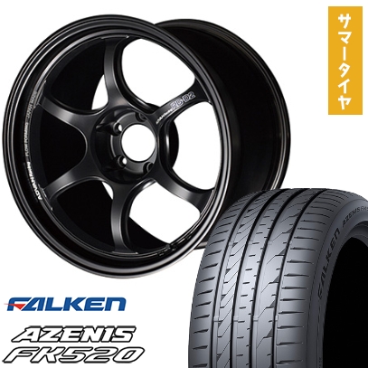 AZENIS - 225/55R18 夏タイア 銀輪４本仕かける (5/100車用) FALKEN アゼニス FK520L ヨコハマ アドバンレーシング RG-DII 18in