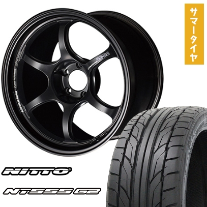 NT - 225/45R18 夏タイア 銀輪４本仕かける (5/114車用) NITTO 555 G2 ヨコハマ アドバンレーシング RG-DII 18in