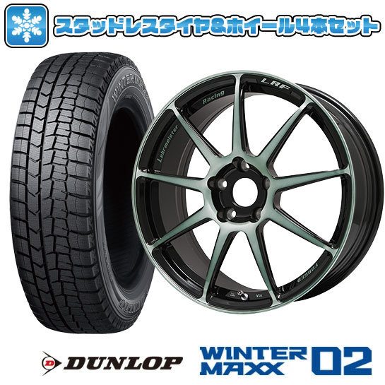 215/50R17 スタッドレスタイヤ ホイール4本セット DUNLOP ウインターマックス 02 WM02 (5/100車用) LEHRMEISTER レーシングフォージド LRF S9 17インチ : arktire 4161 87873 23292 23292 : アークタイヤ