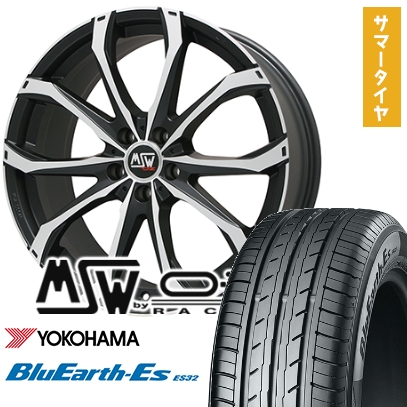 225/35R19 夏タイヤ ホイール4本セット YOKOHAMA ブルーアース ES32 (5/114車用) MSW by OZ Racing MSW 48(マットブラックポリッシュ) 19インチ