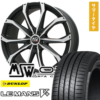 235/40R19 夏タイヤ ホイール4本セット DUNLOP ルマン V+(ファイブプラス) (5/114車用) MSW by OZ Racing MSW 48(マットブラックポリッシュ) 19インチ