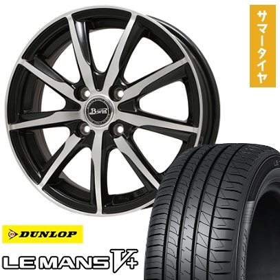 175/65R14 夏タイヤ ホイール4本セット DUNLOP ルマン V+(ファイブプラス) (4/100車用) BIGWAY B-WIN ヴェノーザ9 14インチ