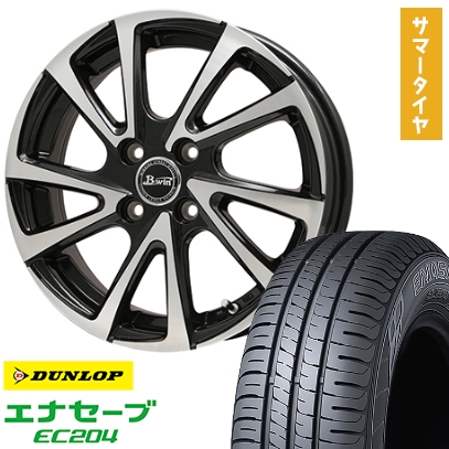 185/65R14 夏タイヤ ホイール4本セット DUNLOP エナセーブ EC204 (4/100車用) BIGWAY B-WIN ヴェノーザ10 14インチ