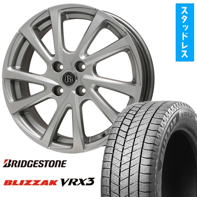 （未使用）ブリヂストン　VRX3 165/70R13 新品ホイール付きx 4本 ブリザック VRX3 165/70R13スタッドレスタイヤ ホイール4本セット