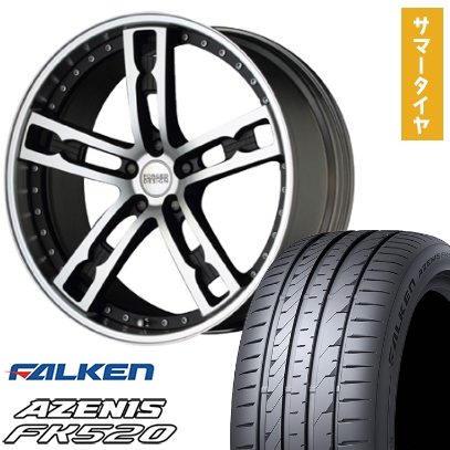 225/35R20 夏タイヤ ホイール4本セット FALKEN アゼニス FK520L (5/114車用) エムズスピード FORGEDデザイン 555 20インチ