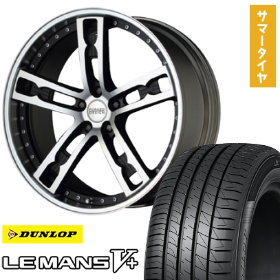 245/35R20 夏タイヤ ホイール4本セット DUNLOP ルマン V+(ファイブプラス) (5/114車用) エムズスピード FORGEDデザイン 555 20インチ