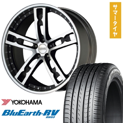 245/40R20 夏タイヤ ホイール4本セット YOKOHAMA ブルーアース RV-03 (5/114車用) MZ SPEED FORGEDデザイン 555 20インチ