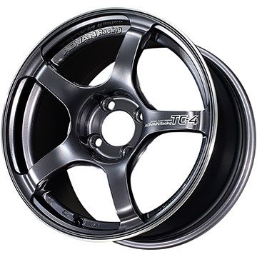 【新品国産4穴100車】 夏タイヤ ホイール４本セット 195/55R16 ミレバー ハーモニック MP270(限定) ヨコハマ アドバンレーシング TC4 16インチ｜ark-tire