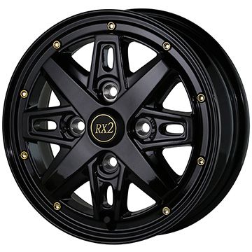 【新品 軽自動車】軽トラ 軽バン 夏タイヤ ホイール４本セット 145/80R12 ブリヂストン エコピア R710 80/78N(限定) アルジェノン フェニーチェ RX-2 12インチ｜ark-tire