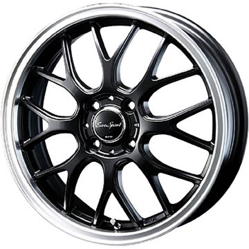 165/65R14 オールシーズンタイヤ ホイール４本セット （ハスラー） KUMHO マーシャル MH22(限定) ユーロスポーツ タイプ805 セミグロスブラック 14インチ :arktire 21721 126170 42227 42227:アークタイヤ