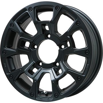 【新品】ジムニー 夏タイヤ ホイール４本セット 175/80R16 ブリヂストン デューラー A/T002 RBL ビッグウエイ B LUGNAS BRD(マットブラック) 16インチ :arktire 16701 146651 43443 43443:アークタイヤ