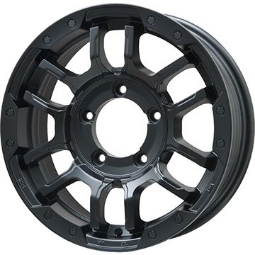 【新品】ジムニー 夏タイヤ ホイール４本セット 175/80R16 ブリヂストン デューラー A/T002 RBL ビッグウエイ B LUGNAS FRD(マットブラック) 16インチ :arktire 16701 137766 43443 43443:アークタイヤ