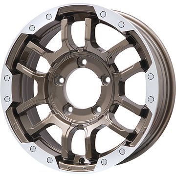 【新品】ジムニー 夏タイヤ ホイール４本セット 175/80R16 ブリヂストン デューラー A/T002 RBL ビッグウエイ B LUGNAS FRD(ブロンズ/リムポリッシュ) 16インチ :arktire 16701 137765 43443 43443:アークタイヤ