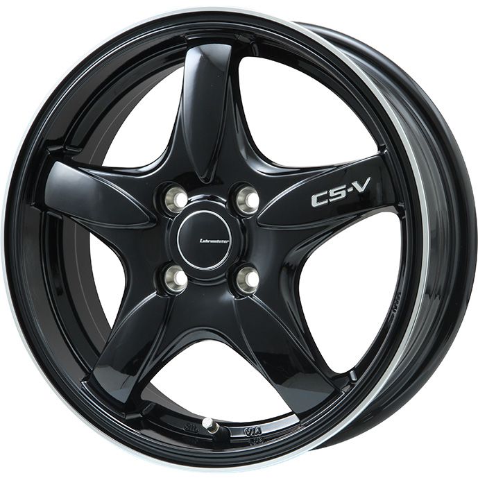 195/55R15 夏タイヤ ホイール４本セット (4/100車用) GRIPMAX ピュアグリップ RS Z 1(限定) レアマイスター CS V(グロスブラック/リムポリッシュ) 15インチ :arktire 1848 128686 41513 41513:アークタイヤ