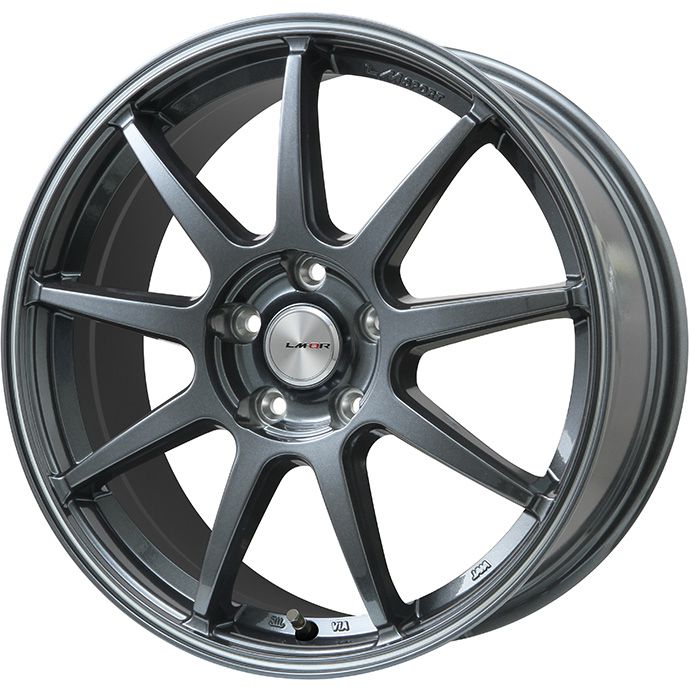 225/40R18 スタッドレスタイヤ＆ホイール４本セット GRIP MAX アイスX BSW ブラックサイドウォール(限定) (5/100車用) レアマイスター LMスポーツLM QR 18インチ : arktire 16821 162035 42730 42730 : アークタイヤ