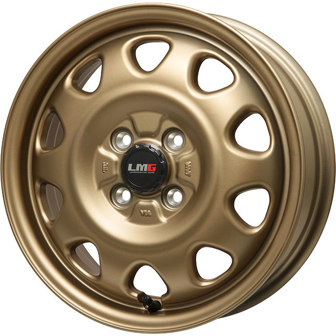 【新品国産4穴100車】 夏タイヤ ホイール4本セット 175/65R14 ミレバー ハーモニック MP270(限定) レアマイスター LMG OFF-STYLE(マットゴールド) 14インチ