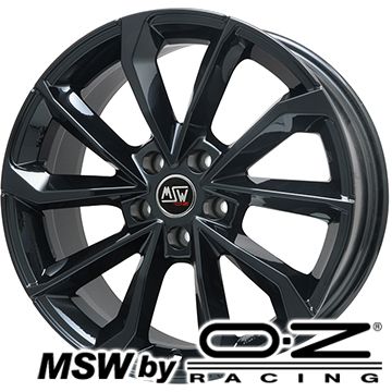 【新品国産5穴114.3車】 夏タイヤ ホイール４本セット 235/55R18 ミレバー スポーツマクロ MA349（限定） MSW by OZ Racing MSW 42(グロスブラック) 18インチ :arktire 1303 123614 42992 42992:アークタイヤ