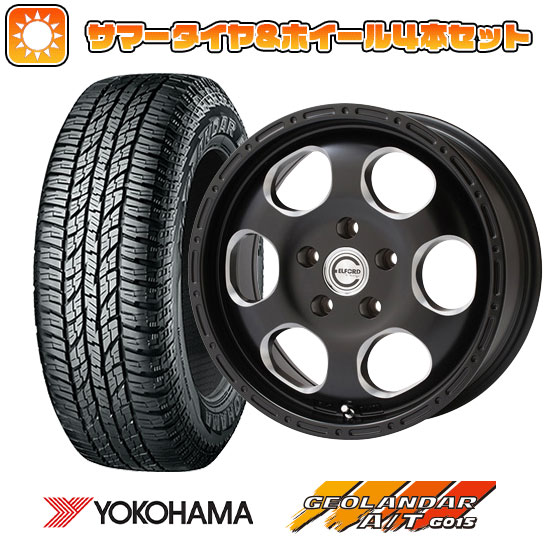 215/70R16 夏タイヤ ホイール4本セット YOKOHAMA ジオランダー A/T G015 RBL (5/114車用) ELFORD ブラッドストック 1P 16インチ :arktire 1581 121275 24494 24494:アークタイヤ