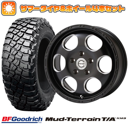 245/70R16 夏タイヤ ホイール4本セット BFグッドリッチ マッドテレーンT/A KM3 (5/114車用) ELFORD ブラッドストック 1P 16インチ :arktire 15841 121275 28985 28985:アークタイヤ