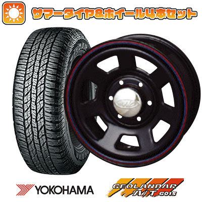 215/65R16 夏タイヤ ホイール4本セット ハイエース200系 YOKOHAMA ジオランダー A/T G015 WL/RBL 109/107S AWC デイトナスポークリバース ブラック 16インチ :arktire 2186 76034 37520 37520:アークタイヤ