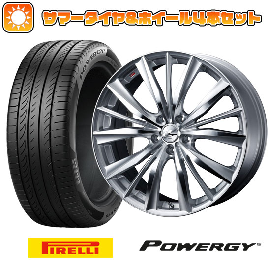 225/60R18 夏タイヤ ホイール４本セット (5/114車用) PIRELLI パワジー ウェッズ レオニス VX 18インチ :arktire 1341 136606 36977 36977:アークタイヤ