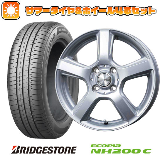 145/80R13 夏タイヤ ホイール4本セット BRIDGESTONE エコピア NH200 C (軽自動車用) TOPY シビラ V-88 13インチ｜ark-tire