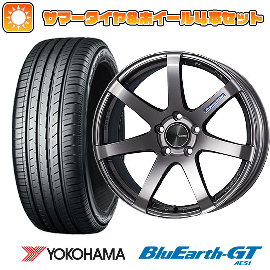 215/45R18 夏タイヤ ホイール４本セット (5/114車用) YOKOHAMA ブルーアース GT AE51 エンケイ PF07 18インチ :arktire 1130 151150 29315 29315:アークタイヤ