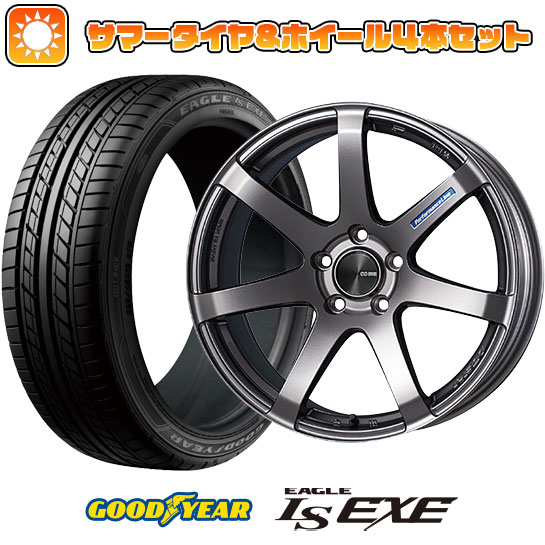 225/45R18 夏タイヤ ホイール４本セット (5/114車用) GOODYEAR イーグル エルエス エグゼ(限定) エンケイ PF07 18インチ :arktire 1261 151150 31587 31587:アークタイヤ