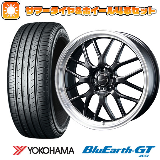 225/35R19 夏タイヤ ホイール4本セット YOKOHAMA ブルーアース GT AE51 (5/114車用) BLEST ユーロスポーツ タイプ805 セミグロスブラック 19インチ :arktire 878 126177 28526 28526:アークタイヤ