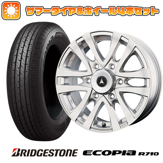 195/80R15 夏タイヤ ホイール4本セット ハイエース200系 BRIDGESTONE エコピア R710 107/105N TECHNOPIA マッドクリフ 15インチ :arktire 2185 67996 30231 30231:アークタイヤ