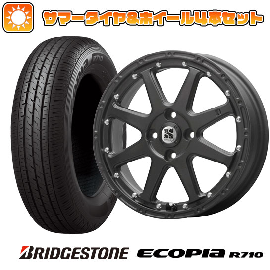 145/80R12 夏タイヤ ホイール4本セット BRIDGESTONE エコピア R710 80/78N(限定) (軽自動車用) MLJ エクストリームJ 12インチ :arktire 21681 131368 27205 27205:アークタイヤ