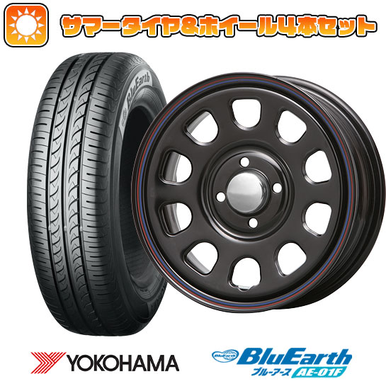 185/60R15 夏タイヤ ホイール４本セット (4/100車用) YOKOHAMA ブルーアース AE-01F MLJ デイトナSS 15インチ｜ark-tire