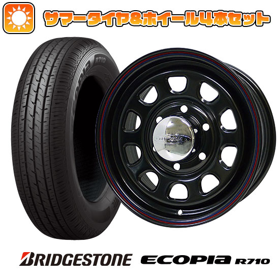 195/80R15 夏タイヤ ホイール4本セット ハイエース200系 BRIDGESTONE エコピア R710 107/105N MORITA デイトナズ ブラック 15インチ :arktire 2185 84905 30231 30231:アークタイヤ