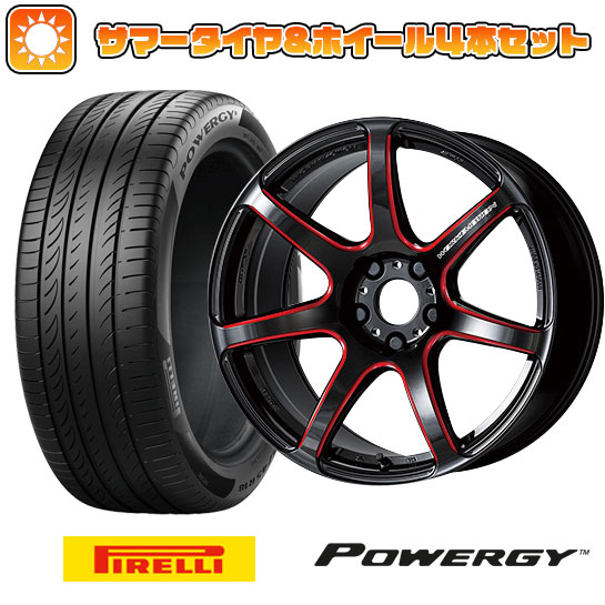 195/55R16 夏タイヤ ホイール4本セット PIRELLI パワジー (4/100車用) WORK エモーション T7R 16インチ :arktire 190 141833 36996 36996:アークタイヤ