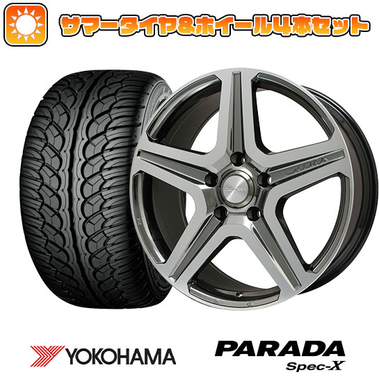 285/45R22 夏タイヤ ホイール4本セット ランクル200 YOKOHAMA PARADA Spec-X DECORSA クレスト 22インチ｜ark-tire