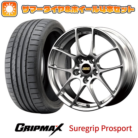 225/45R18 夏タイヤ ホイール４本セット (5/114車用) GRIPMAX シュアグリップ PRO SPORTS BSW（限定） BBS JAPAN RF 18インチ : arktire 1261 147879 38312 38312 : アークタイヤ