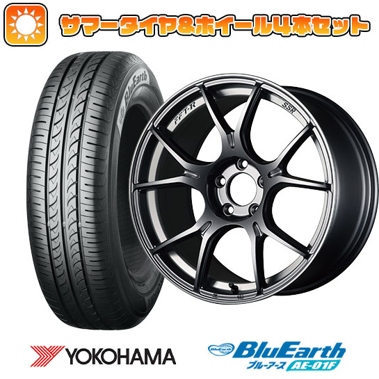 185/55R16 夏タイヤ ホイール4本セット YOKOHAMA ブルーアース AE-01F 