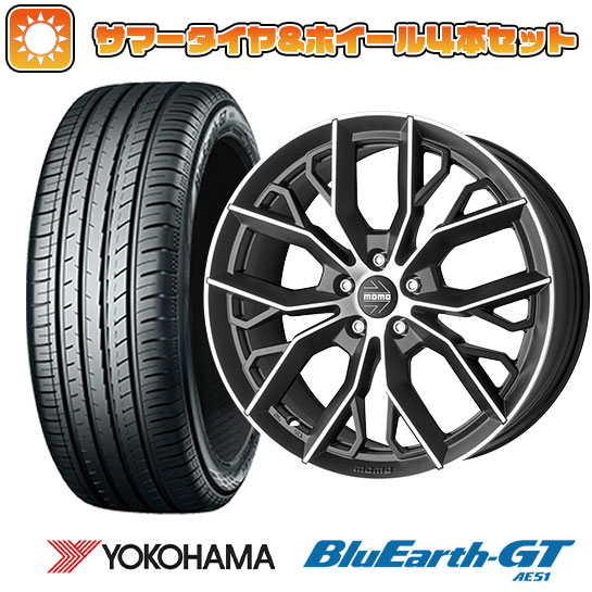 215/45R17 夏タイヤ ホイール4本セット YOKOHAMA ブルーアース GT AE51 (5/100車用) MOMO マッシモ 17インチ :arktire 1674 125472 28547 28547:アークタイヤ