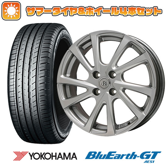 185/65R14 夏タイヤ ホイール4本セット YOKOHAMA ブルーアース GT AE51 (4/100車用) BRANDLE E04 14インチ :arktire 10221 93330 33799 33799:アークタイヤ