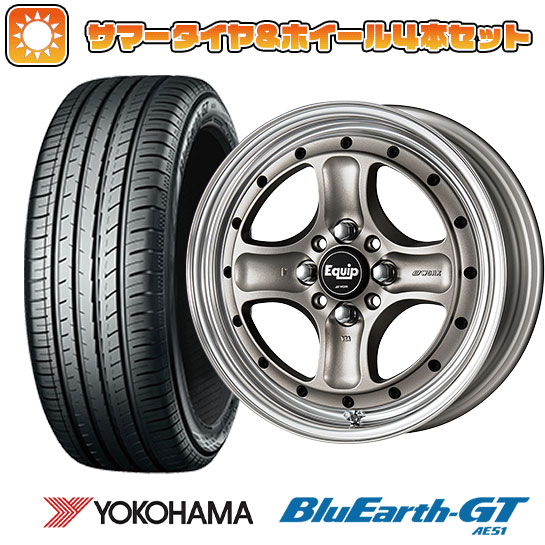 185/55R15 夏タイヤ ホイール4本セット YOKOHAMA ブルーアース GT AE51 (4/100車用) WORK エクイップ 40 O/H 15インチ :arktire 1846 145492 28573 28573:アークタイヤ