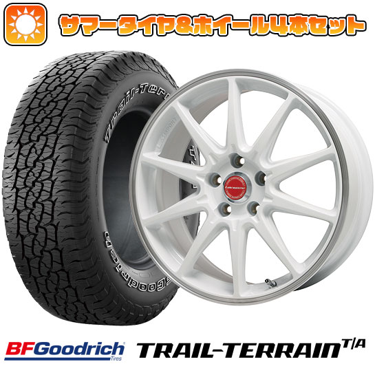 235/60R18 夏タイヤ ホイール4本セット BFグッドリッチ トレールテレーンT/A ORBL (5/114車用) LEHRMEISTER LMスポーツRS10(ホワイト/リムポリッシュ) 18インチ :arktire 27064 114205 36812 36812:アークタイヤ