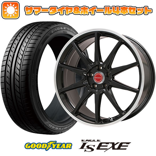 225/55R17 夏タイヤ ホイール4本セット GOODYEAR EAGLE LS EXE(限定) (5/114車用) LEHRMEISTER LMスポーツRS10(グロスブラックリムポリッシュ) 17インチ :arktire 1861 94540 32119 32119:アークタイヤ