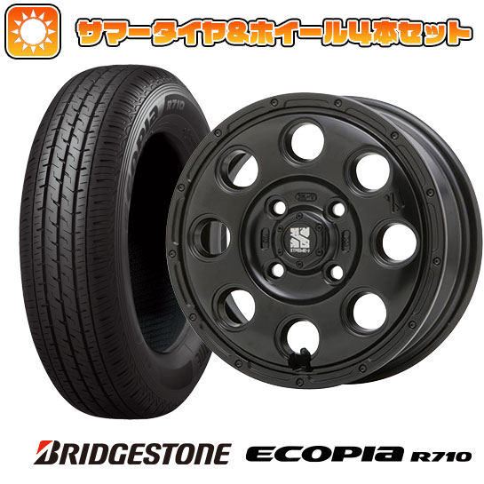 145/80R12 夏タイヤ ホイール4本セット BRIDGESTONE エコピア R710 80/78N(限定) (軽自動車用) MLJ エクストリームJ KK03 12インチ :arktire 21681 131370 27205 27205:アークタイヤ