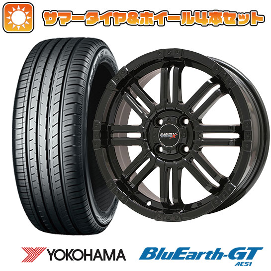 195/45R16 夏タイヤ ホイール4本セット YOKOHAMA ブルーアース GT AE51 (4/100車用) BIGWAY B MUD X(グロスブラック) 16インチ :arktire 189 114167 28558 28558:アークタイヤ